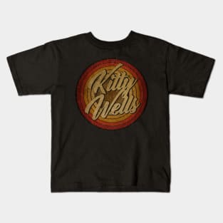 arjunthemaniac,circle vintage retro faded Kitty Wells Kids T-Shirt